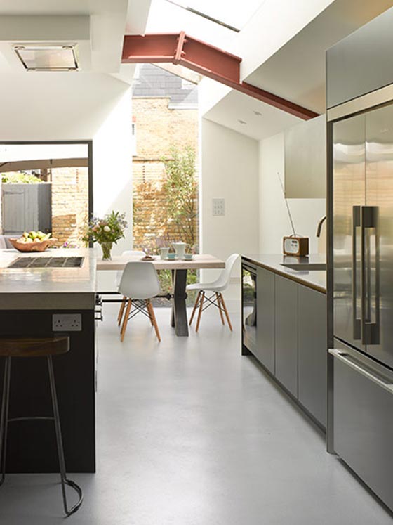 kitchen islands modern with grey work surfaces