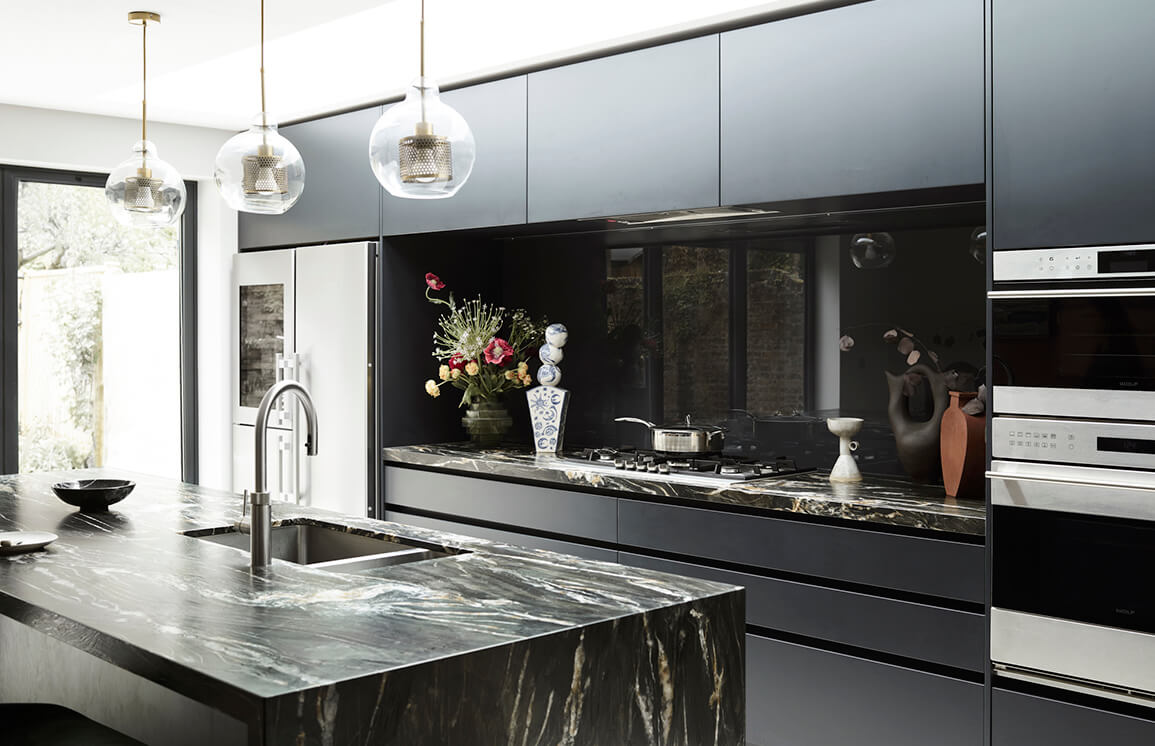 Luxury kitchen by roundhouse london with modern kitchen sink