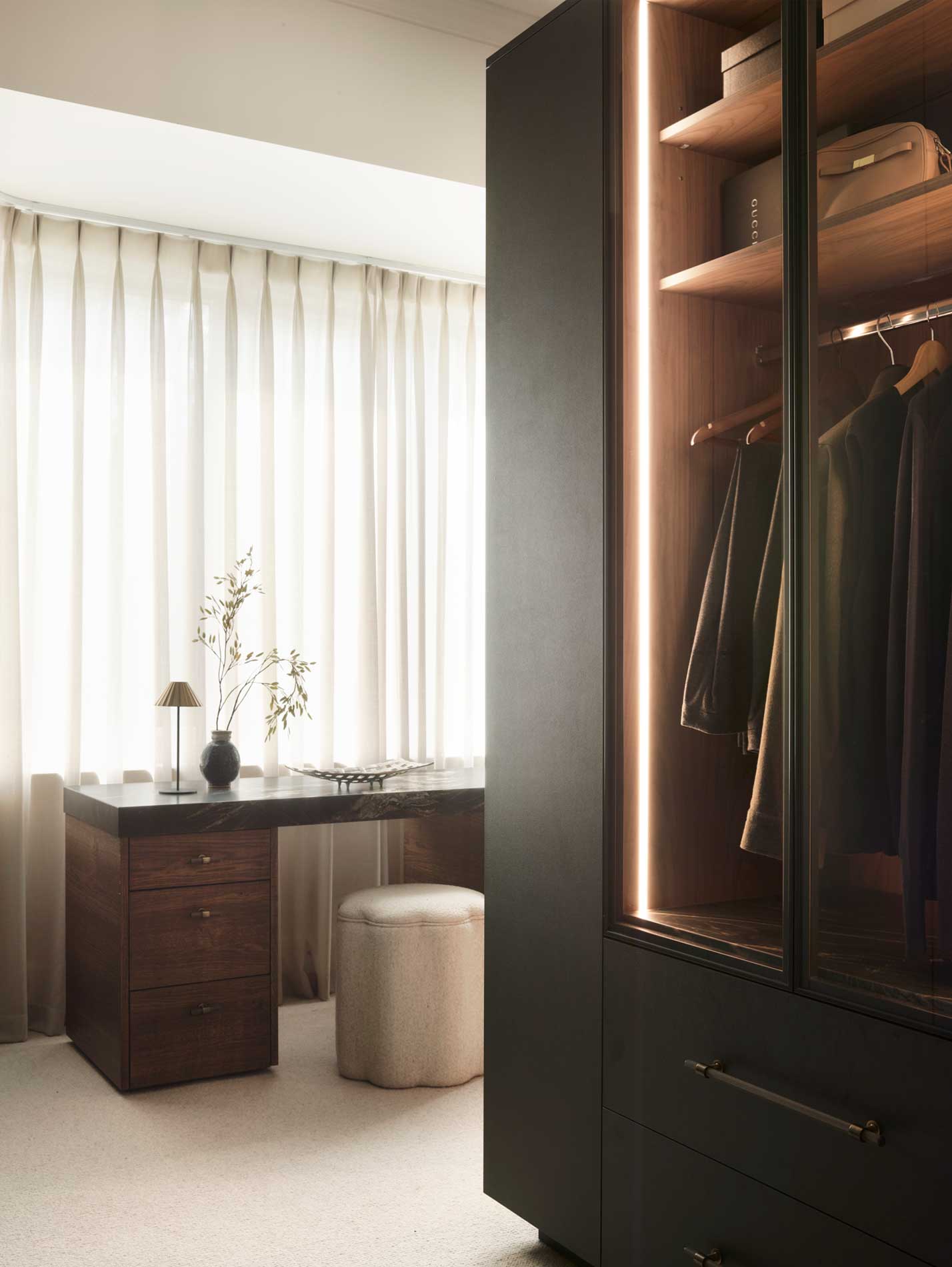 Roundhouse Design Bespoke Glass Wardrobe